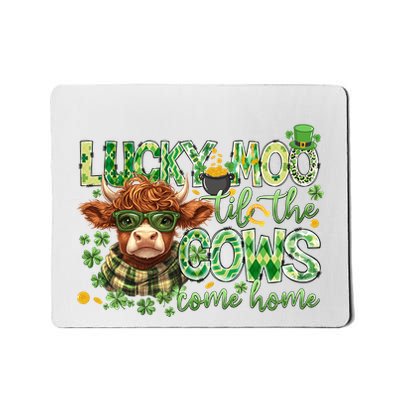 Lucky Moo Cow Funny St PatrickS Day Mousepad