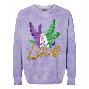 Love Masquerade Carnival Celebration Mardi Gras Gift Colorblast Crewneck Sweatshirt