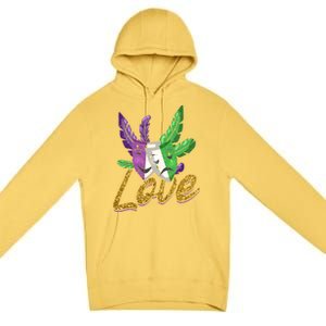 Love Masquerade Carnival Celebration Mardi Gras Gift Premium Pullover Hoodie