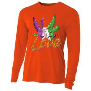 Love Masquerade Carnival Celebration Mardi Gras Gift Cooling Performance Long Sleeve Crew