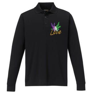 Love Masquerade Carnival Celebration Mardi Gras Gift Performance Long Sleeve Polo