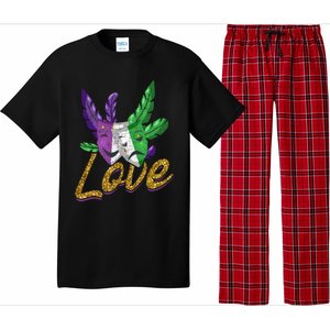 Love Masquerade Carnival Celebration Mardi Gras Gift Pajama Set