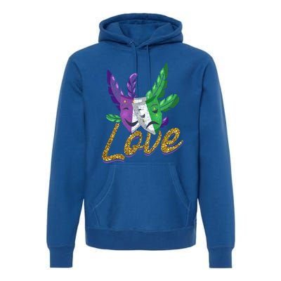 Love Masquerade Carnival Celebration Mardi Gras Gift Premium Hoodie