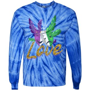 Love Masquerade Carnival Celebration Mardi Gras Gift Tie-Dye Long Sleeve Shirt