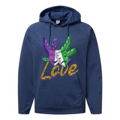 Love Masquerade Carnival Celebration Mardi Gras Gift Performance Fleece Hoodie