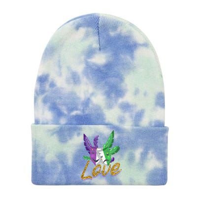 Love Masquerade Carnival Celebration Mardi Gras Gift Tie Dye 12in Knit Beanie