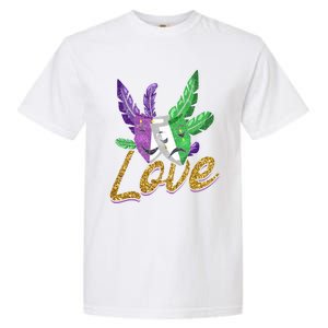 Love Masquerade Carnival Celebration Mardi Gras Gift Garment-Dyed Heavyweight T-Shirt