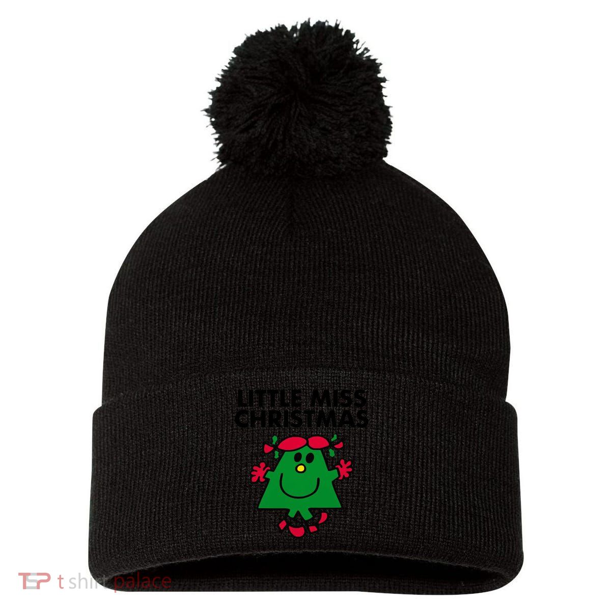 Little Miss Christmas Pom Pom 12in Knit Beanie