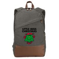Little Miss Christmas Cotton Canvas Backpack