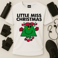 Little Miss Christmas Cooling Performance Crew T-Shirt