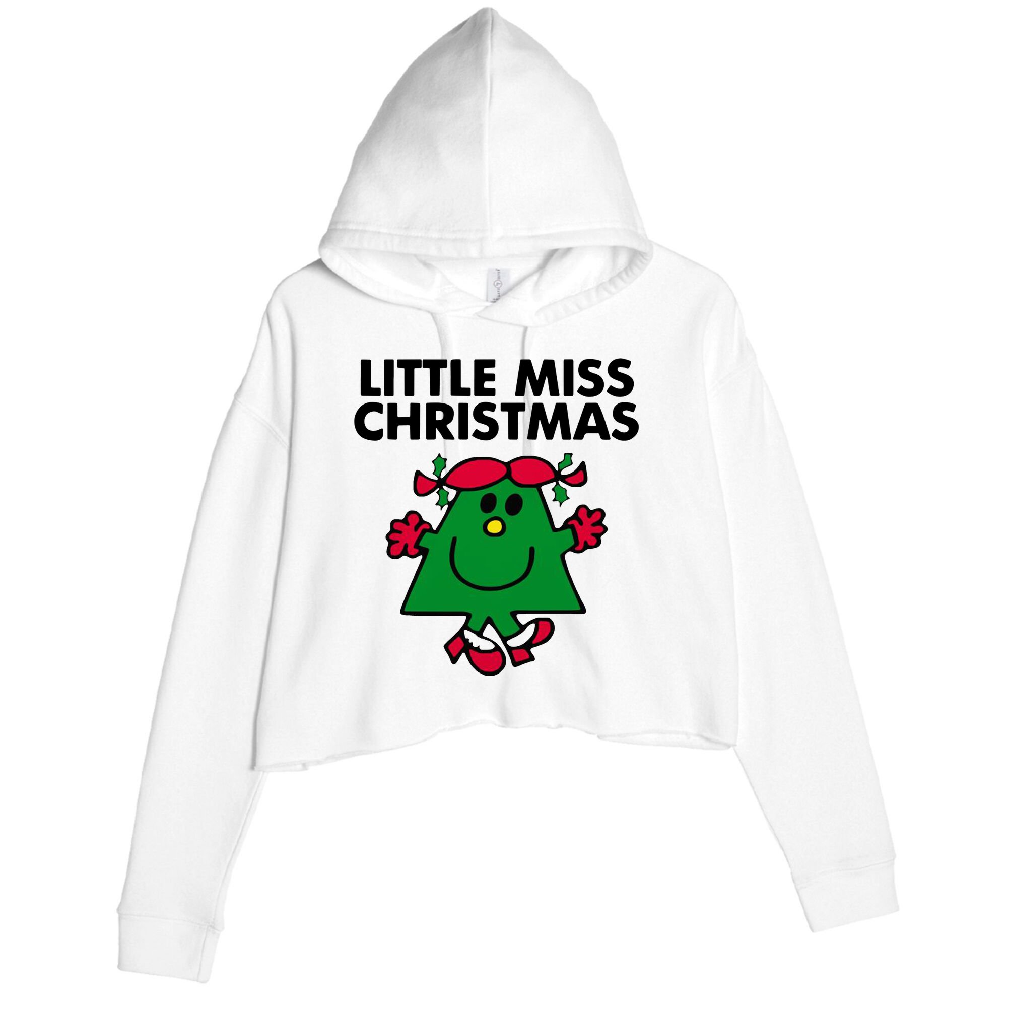 Little Miss Christmas Crop Fleece Hoodie
