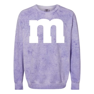 Letter M Capital Alphabet Colorblast Crewneck Sweatshirt