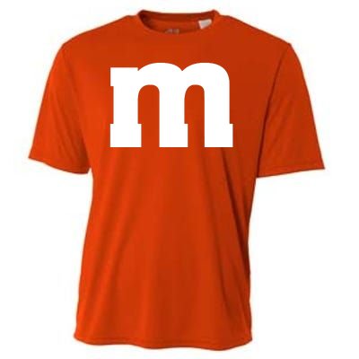 Letter M Capital Alphabet Cooling Performance Crew T-Shirt