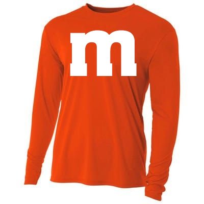 Letter M Capital Alphabet Cooling Performance Long Sleeve Crew