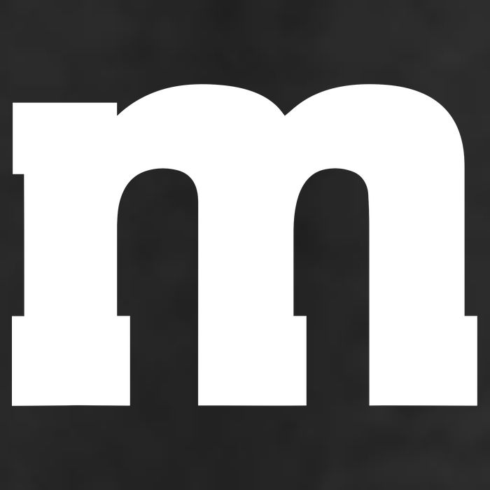 Letter M Capital Alphabet 7 Panel Mesh Trucker Snapback Hat