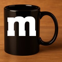 Letter M Capital Alphabet 11oz C Handle Ceramic Mug