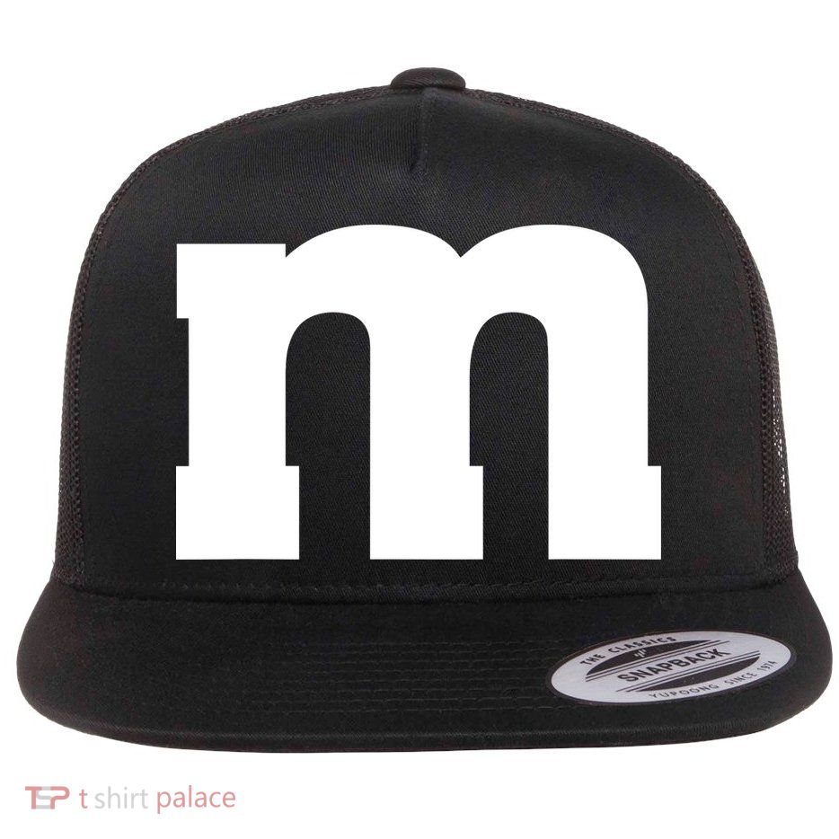 Letter M Capital Alphabet Flatbill Hat