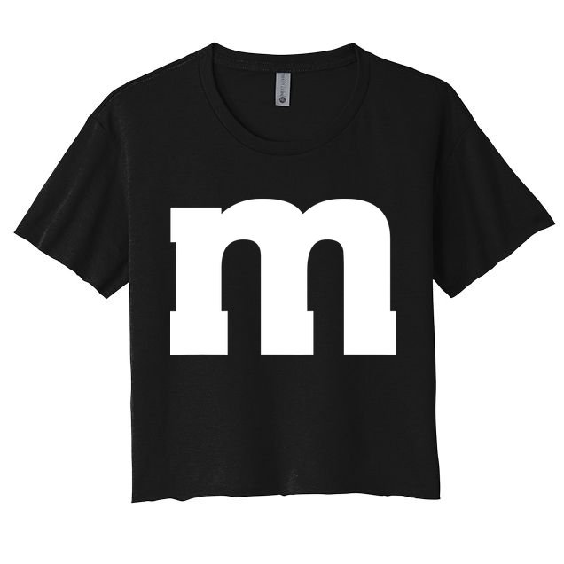 Letter M Capital Alphabet Crop Top