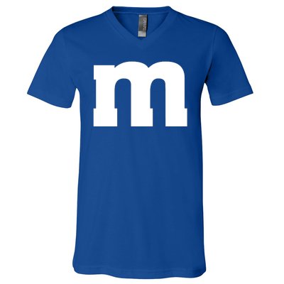 Letter M Capital Alphabet V-Neck T-Shirt