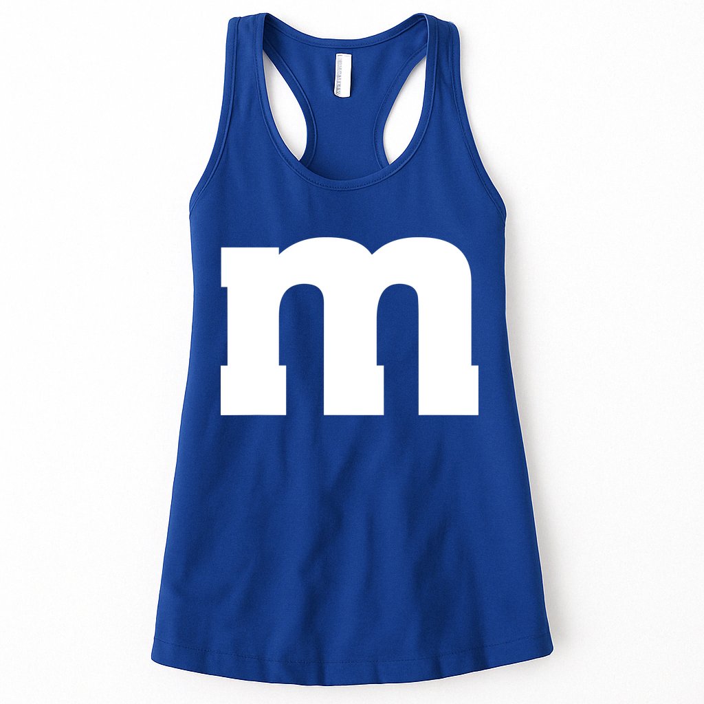 Letter M Capital Alphabet Womens Tank Top