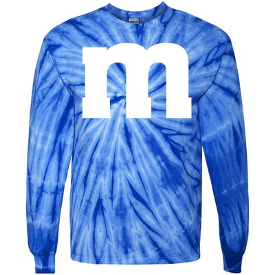 Letter M Capital Alphabet Tie-Dye Long Sleeve Shirt