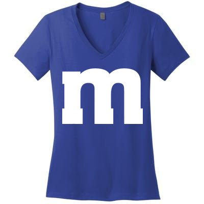 Letter M Capital Alphabet Women's V-Neck T-Shirt