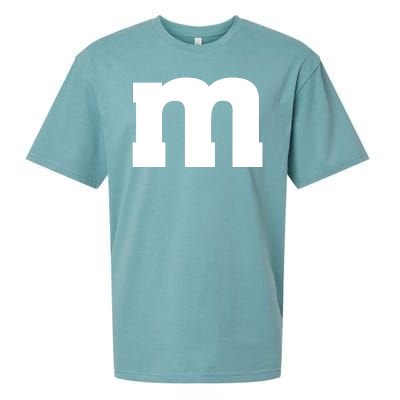 Letter M Capital Alphabet Sueded Cloud Jersey T-Shirt