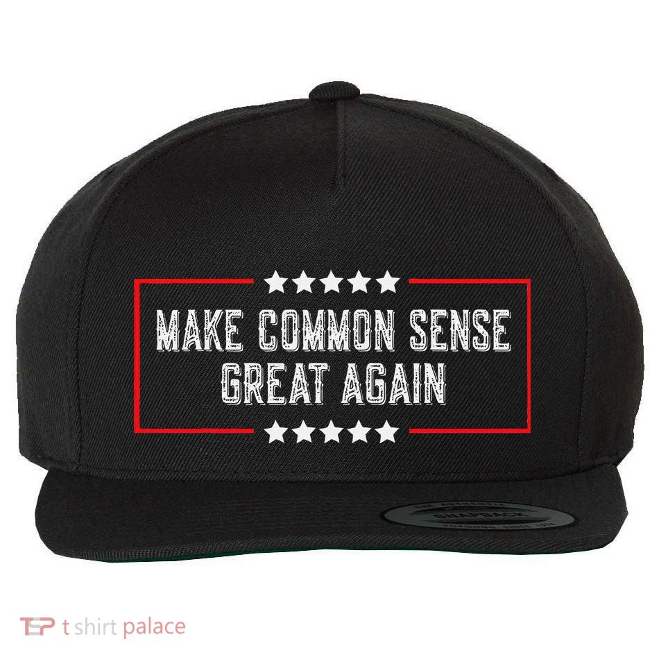 LetS Make Common Sense Great Again Wool Snapback Cap