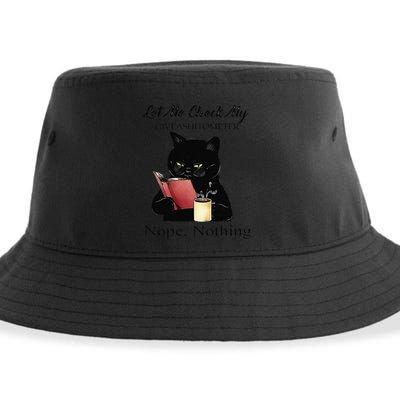 Let Me Check My Giveashitometer Nope Nothing Black Cat Sustainable Bucket Hat