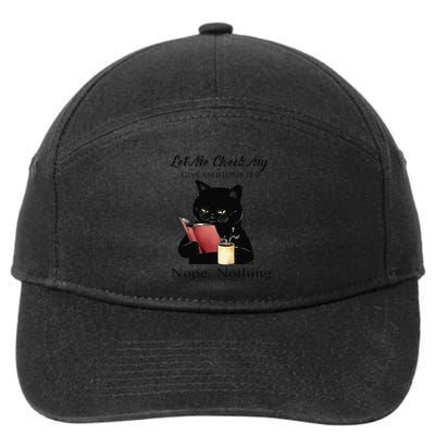Let Me Check My Giveashitometer Nope Nothing Black Cat 7-Panel Snapback Hat