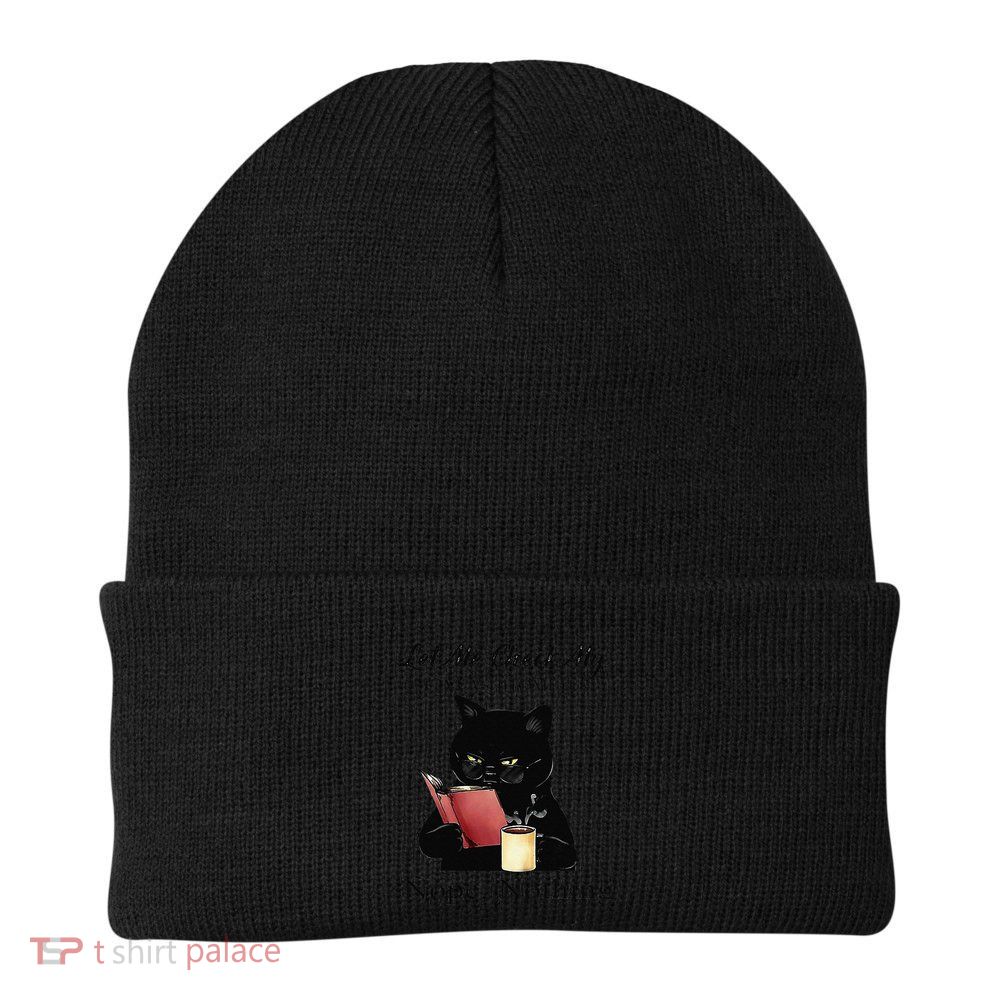 Let Me Check My Giveashitometer Nope Nothing Black Cat Beanie