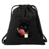 Let Me Check My Giveashitometer Nope Nothing Black Cat Drawstring Bag