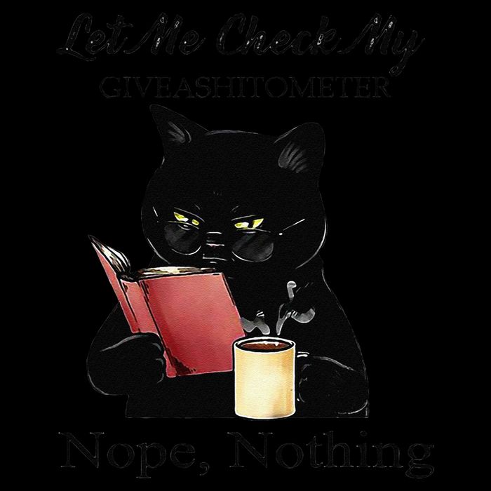 Let Me Check My Giveashitometer Nope Nothing Black Cat Flatbill Hat