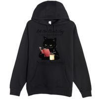 Let Me Check My Giveashitometer Nope Nothing Black Cat Premium Pullover Hoodie