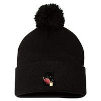 Let Me Check My Giveashitometer Nope Nothing Black Cat Pom Pom 12in Knit Beanie
