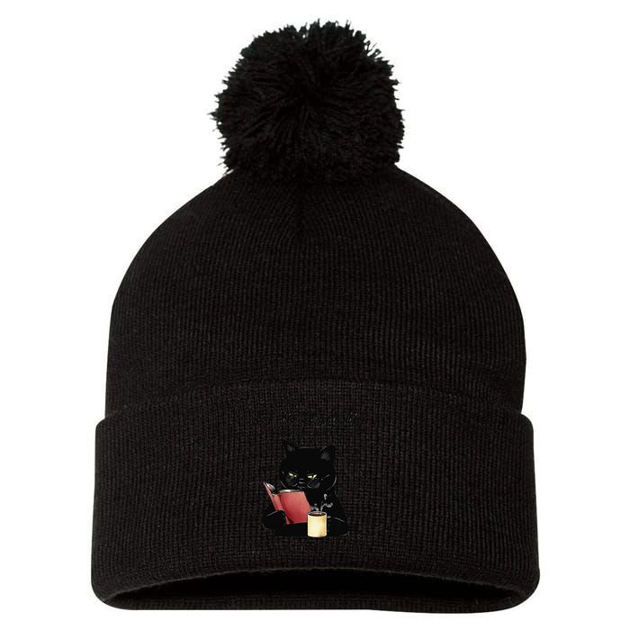 Let Me Check My Giveashitometer Nope Nothing Black Cat Pom Pom 12in Knit Beanie