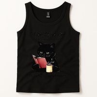 Let Me Check My Giveashitometer Nope Nothing Black Cat Tank Top