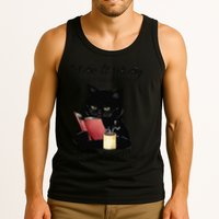 Let Me Check My Giveashitometer Nope Nothing Black Cat Tank Top