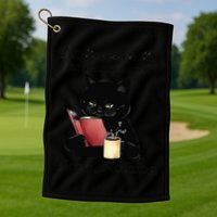 Let Me Check My Giveashitometer Nope Nothing Black Cat Golf Towel