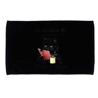 Let Me Check My Giveashitometer Nope Nothing Black Cat Microfiber Hand Towel