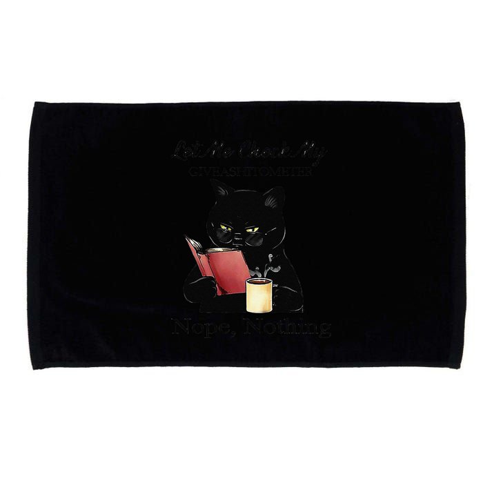 Let Me Check My Giveashitometer Nope Nothing Black Cat Microfiber Hand Towel