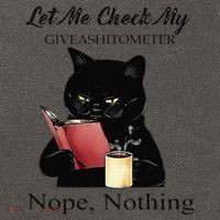Let Me Check My Giveashitometer Nope Nothing Black Cat Cotton Canvas Backpack