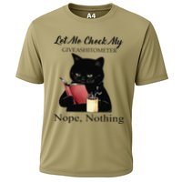 Let Me Check My Giveashitometer Nope Nothing Black Cat Performance Shirt