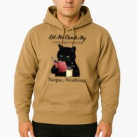 Let Me Check My Giveashitometer Nope Nothing Black Cat Hoodie