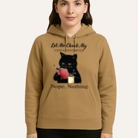 Let Me Check My Giveashitometer Nope Nothing Black Cat Hoodie