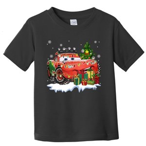 Lightning Mcqueen Christmas Lights Cars Xmas Lover Toddler T-Shirt