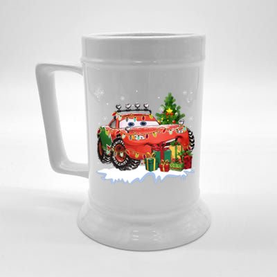 Lightning Mcqueen Christmas Lights Cars Xmas Lover Beer Stein