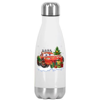 Lightning Mcqueen Christmas Lights Cars Xmas Lover Stainless Steel Insulated Water Bottle