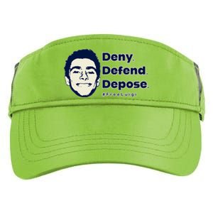 Luigi Mangione Deny Defend Depose — Free Luigi Adult Drive Performance Visor