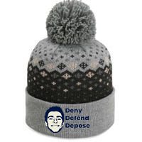 Luigi Mangione Deny Defend Depose — Free Luigi The Baniff Cuffed Pom Beanie